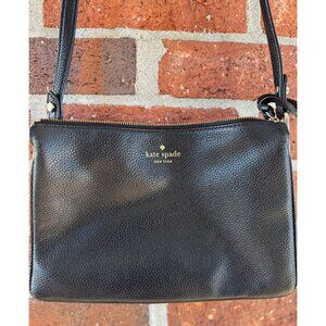 Kate Spade Black Pebbled Leather Crossbody Bag